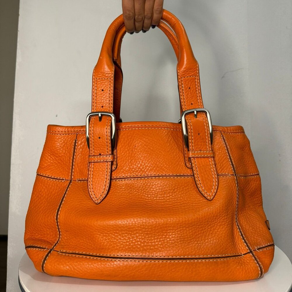 Cole Haan Genuine Leather Purse - Vibrant Orange - Excellent Condition